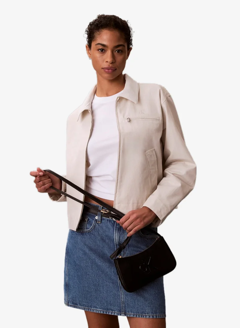 CALVIN KLEIN Embossed Monogram Mini Shoulder Bag